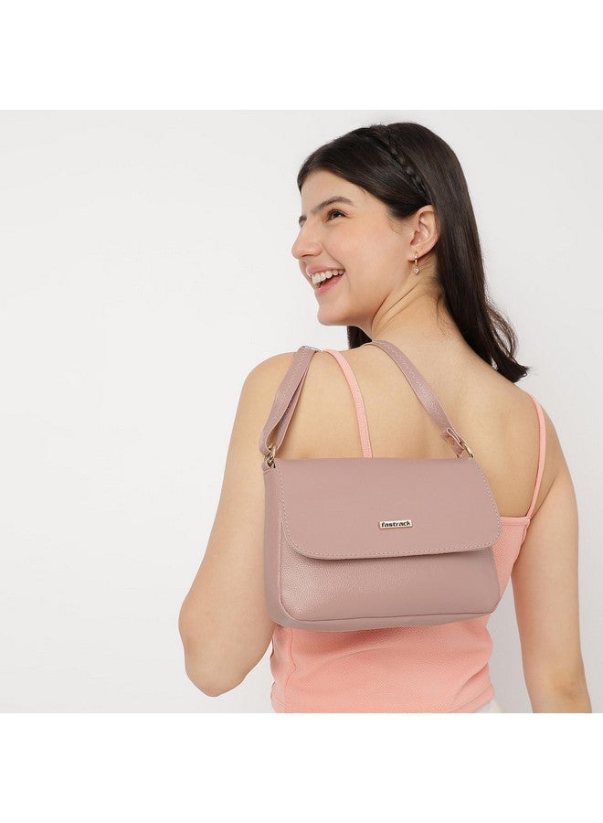 fastrack Fastrack Women Everyday Sling Bag | Magnetic Closure, Inner Zip Pocket and Spacious Interior | Adjustable Sling Belt | Perfect for Daily Use | Sling Bag for Casual Carry, Peach - Image 2