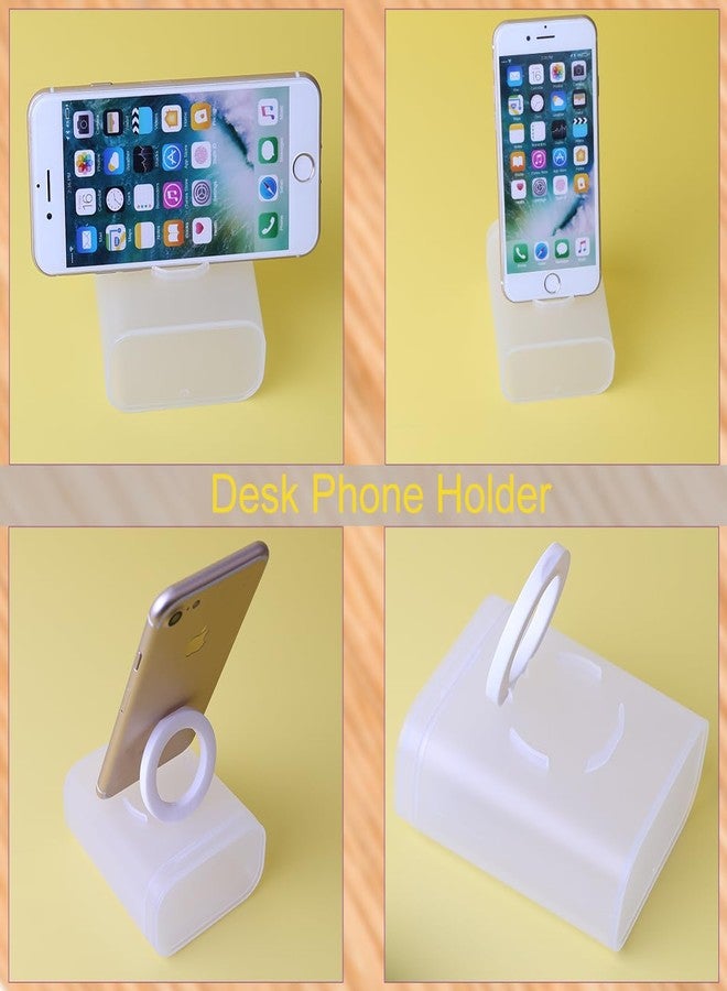 OKOMATCH 3 Pcs Qtip Holder Travel Portable Case Dispenser Container With Lid Hair Tie Clips Organizer For Girls Floss Pick Holder Storage Small Items Bathroom Endtable Office Desktop (Frosted White) - Image 4
