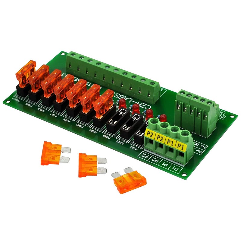 Electronics-Salon Panel Mount 10 Position Power Distribution Fuse Module Board, for AC/DC 5~32V - Image 2