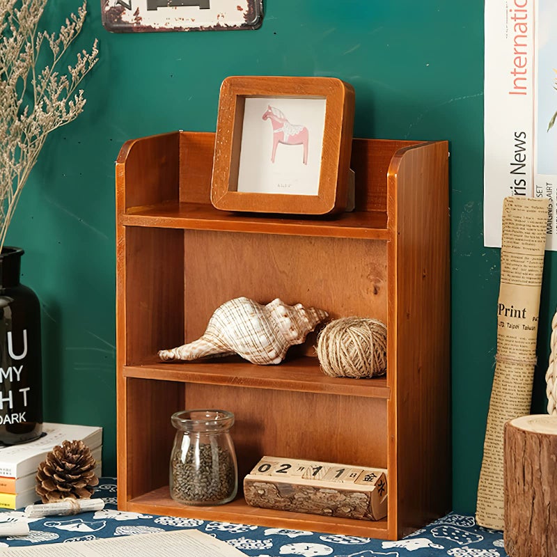 Jotsport 3 Tier Vintage Display Shelf Freestanding & Wall Hanging Decorative Wooden Shadow Box Crystals, Stone, Essential Oils Storage Holder - Image 2