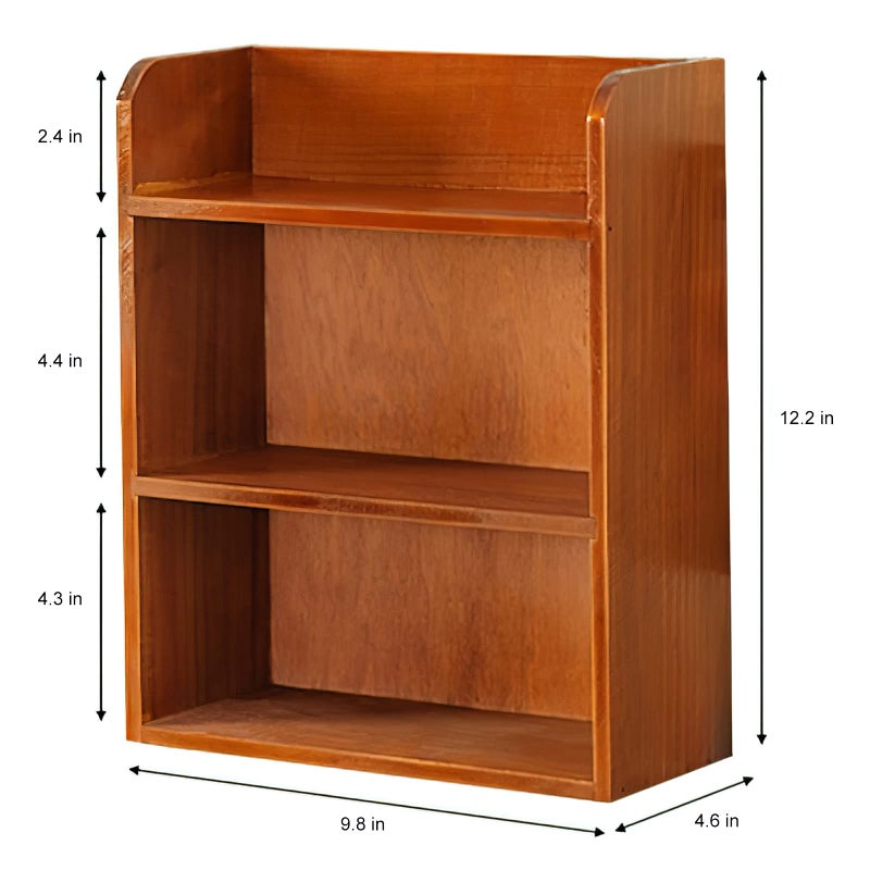 Jotsport 3 Tier Vintage Display Shelf Freestanding & Wall Hanging Decorative Wooden Shadow Box Crystals, Stone, Essential Oils Storage Holder - Image 5