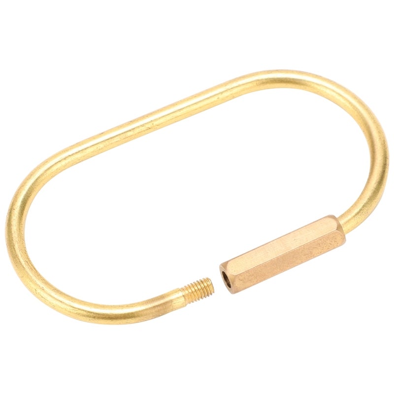 Brass Keychain: Retro Oval Screw Lock Key Ring - Durable Rust-resistant Brass Key Holder for Daily Use Backpack Handbag Accessory - Image 2