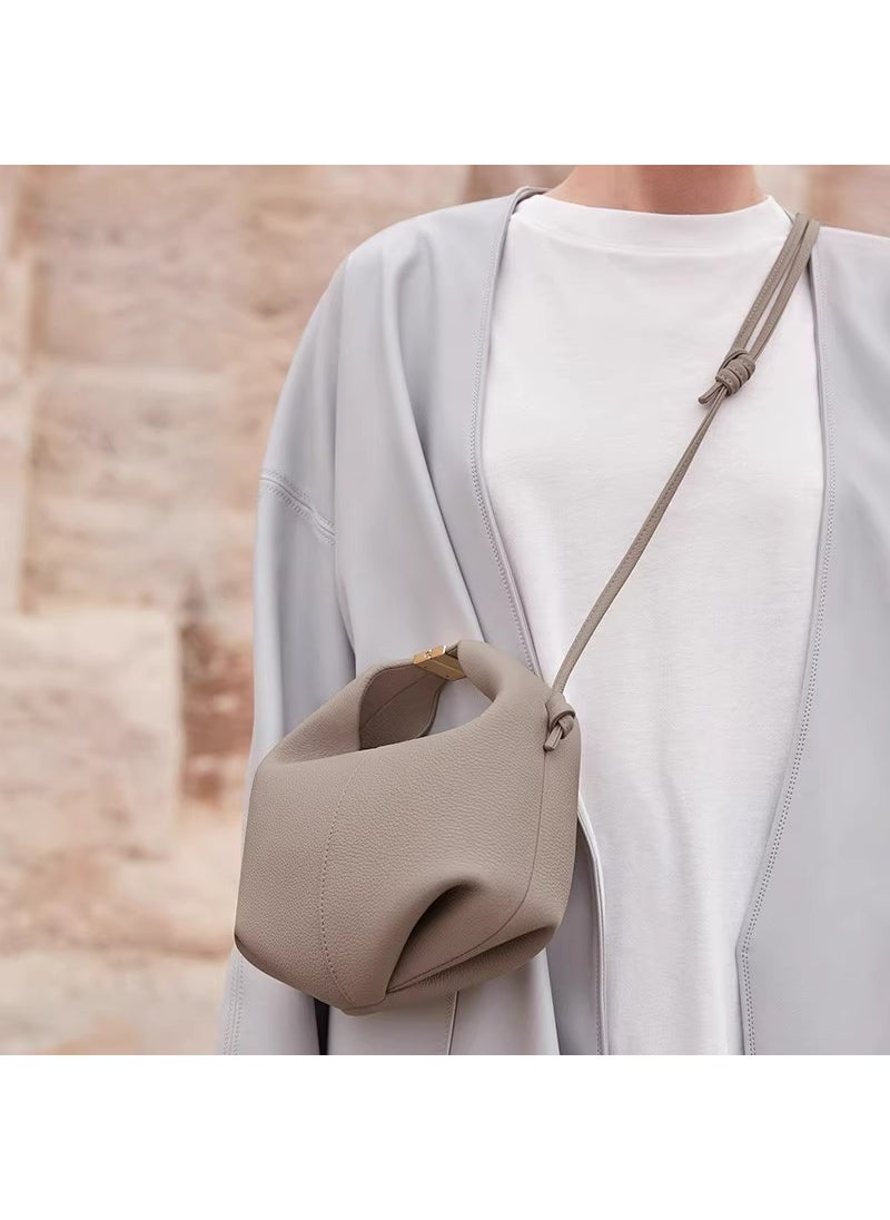 Generic - Polene Paris Leather Bento Bag for Women Gray - Image 1