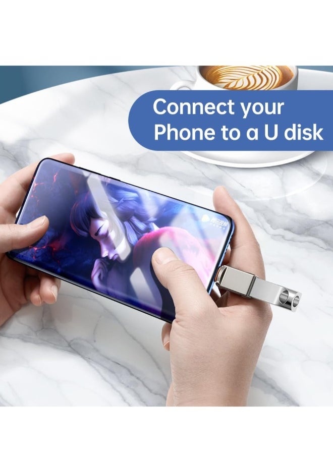 ماركة غير محددة محول USB C إلى USB-pack من 2، محول Type C Thunderbolt 4 OTG، محول ذكر USB C إلى أنثى USB A 3.0 لجهاز iPhone 15، MacBook Pro Air، iPad، Galaxy S23، وأجهزة Type C أو Thunderbolt الأخرى  - Image 3
