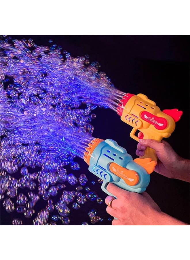 2pcs 29 Holes Bubble Machine Gun with Colorful Lights, Rocket Boom Bubble Makers for Kids Adults, Cool Outdoor Birthday Wedding Party Gift Camping Summer Toy - Image 1