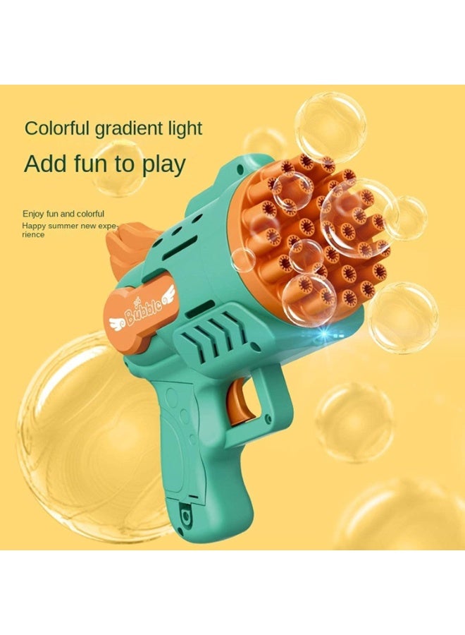 2pcs 29 Holes Bubble Machine Gun with Colorful Lights, Rocket Boom Bubble Makers for Kids Adults, Cool Outdoor Birthday Wedding Party Gift Camping Summer Toy - Image 4