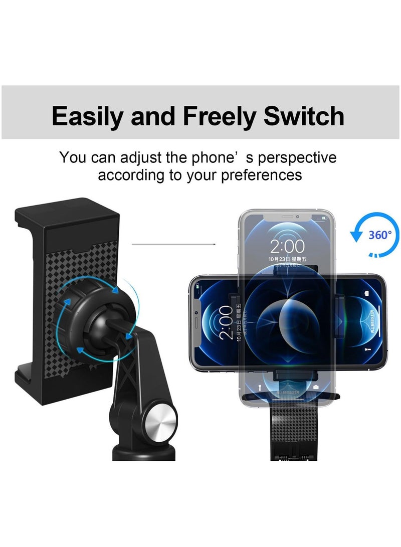 Y&D Car Phone Holder, Dashboard Cellphone Mount, 360° Rotation Cradle, One Hand Operation Clip Design Mount for 3-6.9 inch Smartphones, with Temporary Parking Calling Number Plate - Image 5