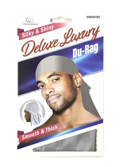 دريم عبوة من 3 قطع فاخرة من Durag Silver ناعمة وسميكة وقابلة للتمدد وخالية من التجاعيد بنسبة 100% من البوليستر 