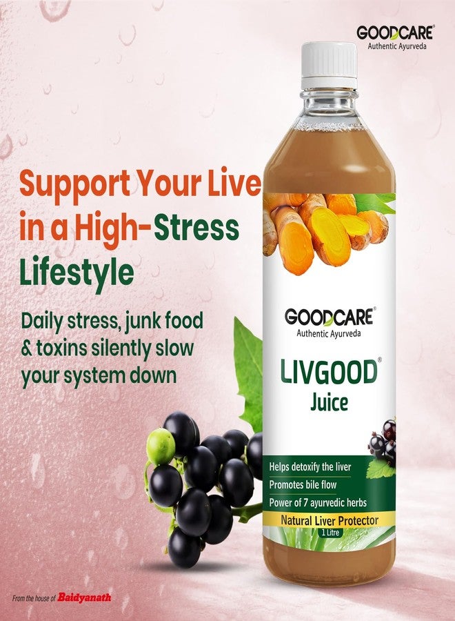 GOOD CARE Goodcare LivGood Liver Care Juice 1000ml by Baidyanath | Antioxidant-Rich Detox | 7 Ayurvedic Herbs | Supports Liver Health, Digestion & Metabolism - Image 2
