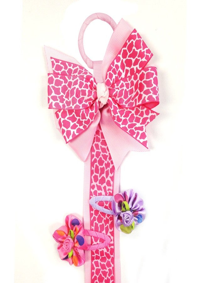 allydrew Hair Clip and Hair Bow Holder, 34 inches, Pink Leopard - Image 2
