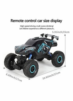 Y&D RC Cars 1/16 Scales Remote Control Car 4WD Off-Road Rock Crawler,2.4GHz All Terrain Monster Truck with Rear Fog Stream 5 LED Lighting Modes,2 Battery for 60 Min Play, Toy Boys  - Image 2