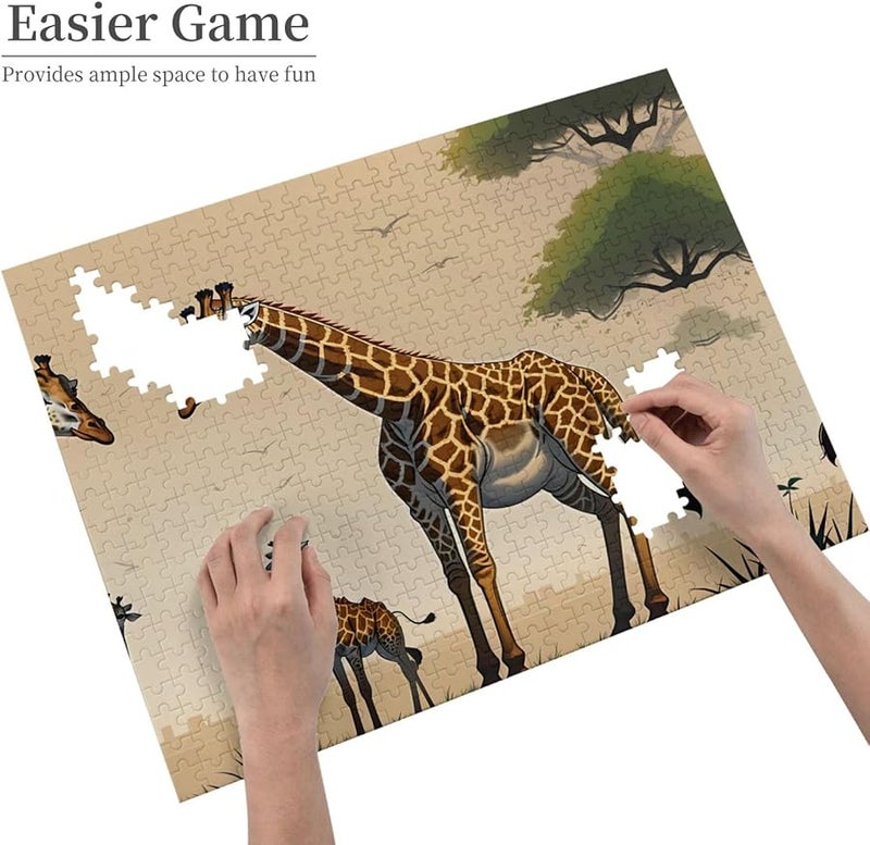 Phayah Mother and Child Giraffe 500 Piece Jigsaw Puzzle Home Decor Gift - Image 4