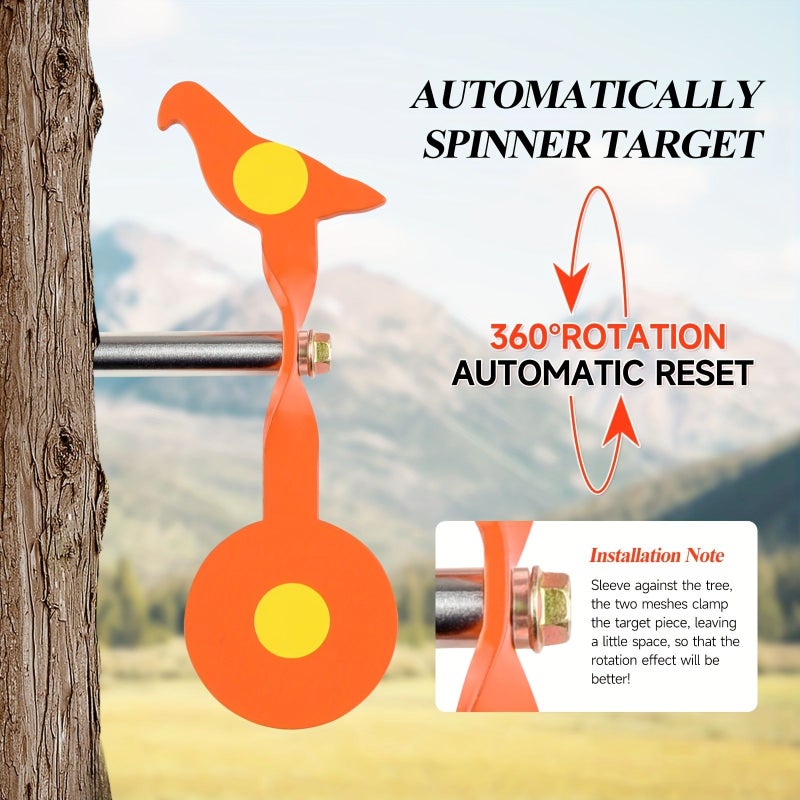 Portable Durable Rotating Animal Pattern Tree Target Metal Screw In Green Target With 8 Target Papers Holiday Gift - Image 4