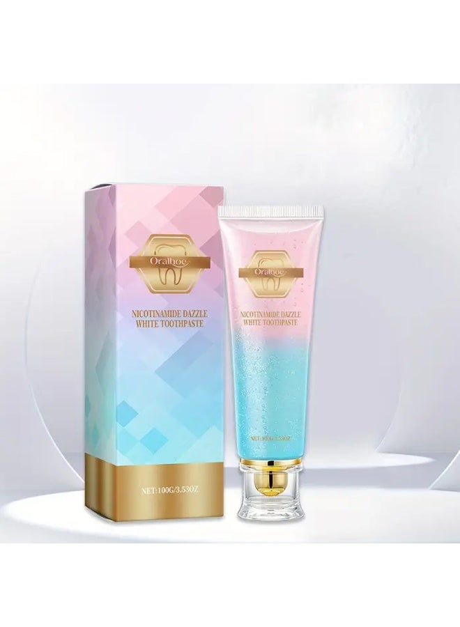 DubaiGallery 100g Nicotinamide Toothpaste with Coconut Oil, Mint, Aloe Leaf Extract, Baking Soda for Deep Cleaning and Gentle Brightening Teeth Care Daily Use, Suitable for Both Men and Women - Image 3