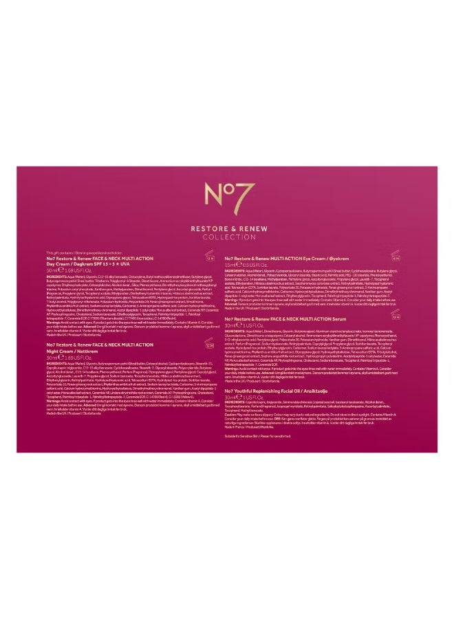 No7 Restore مجموعة No7 Restore & Renew - طقم هدايا مكون من 5 قطع - Image 4