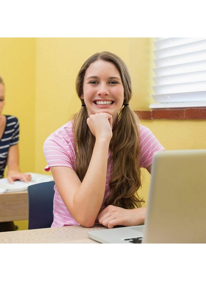 KANPRINCESS 1000 قطعة من الأربطة المطاطية السوداء الصغيرة، روابط شعر ناعمة للأطفال والرضع والفتيات، ملحقات ذيل حصان مرنة، لا تتسبب في تلف شعر الأطفال (أسود) - Image 4