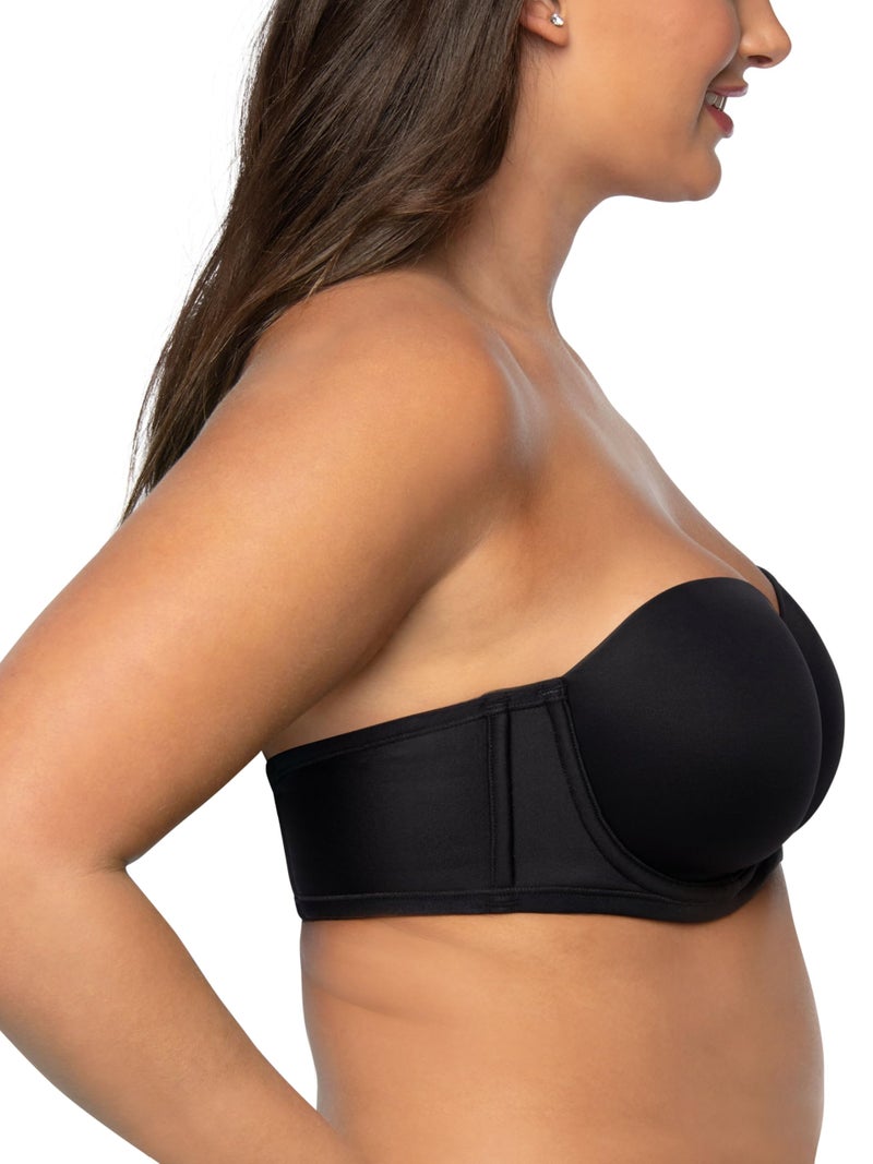 Vanity Fair Womens Beauty Back Smoothing Strapless Bra, 4-way Stretch Fabric, Lightly Lined Cups Up To H Bra, Midnight Black, 40DD US - Image 2