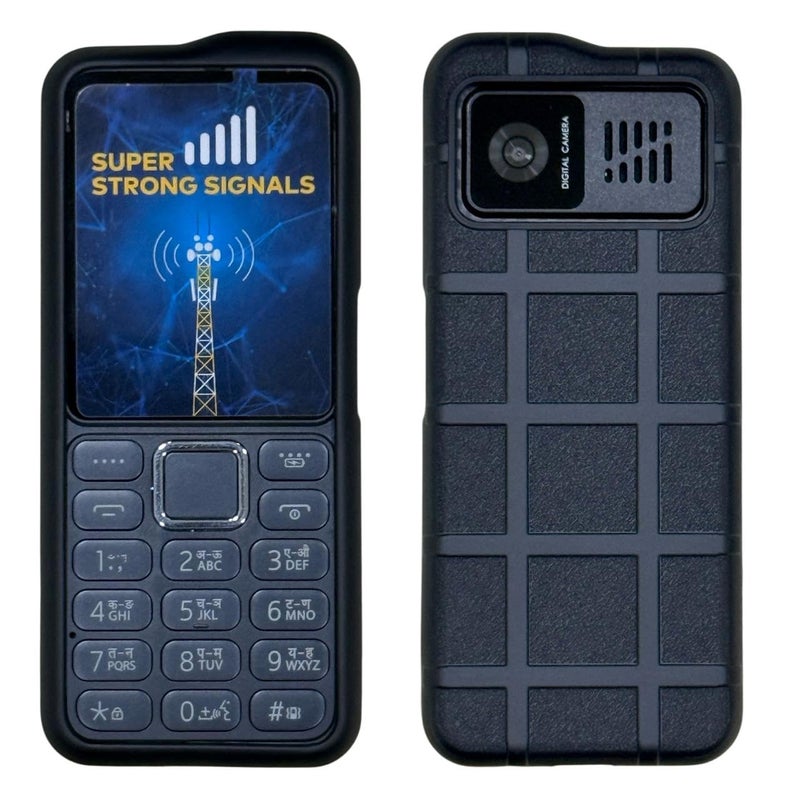 ZAOMA Premium Back Cover Case TPU Compatible for Itel Kingsignal 3010A Keypad Mobile Feature Phone Rugged Case - Black (IT3010A_RUGBLK) - Image 3
