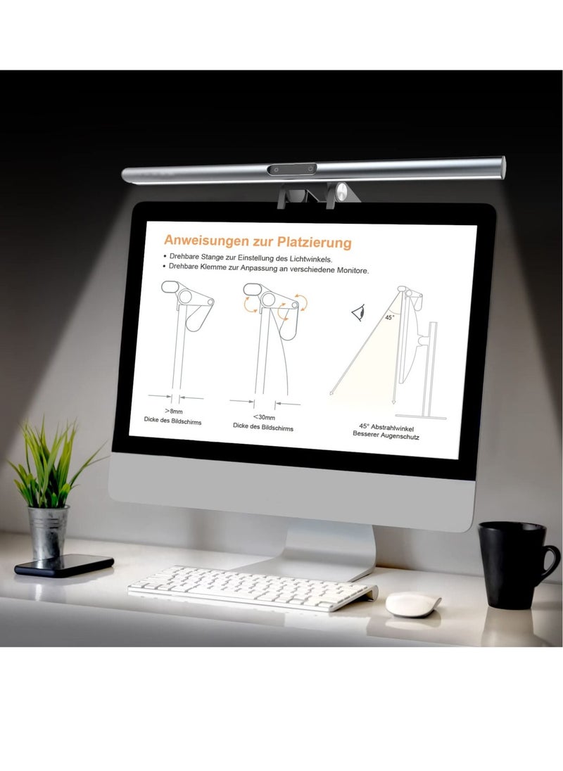 Excefore - Monitor Light Bar, Dimmable E-Reading LED Computer Monitor Light Bar, Touch Control USB Powered Screenbar for Desk/Office/Home/Game (40cm) - Image 1