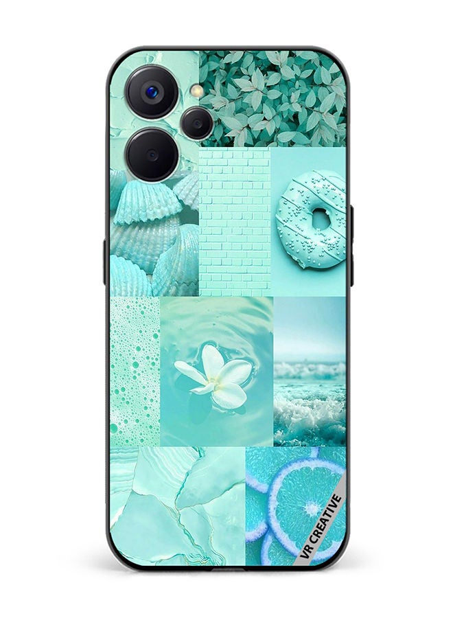 VR CREATIVE Protective Case Cover For Realme 10 5G Mint Abstract College Design Multicolour - Image 1