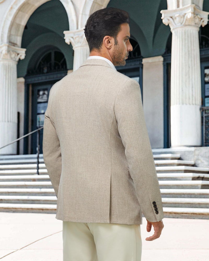 WULFUL Mens Casual Sport Coat Blazer Lightweight One Button Suit Jackets - Image 5