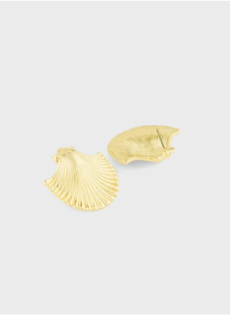 جينجر Shell Stud Earrings