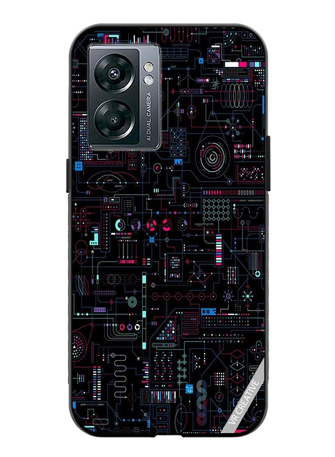 VR CREATIVE Protective Case Cover For Oppo A57 5G Circuit Board Design Multicolour - Image 1