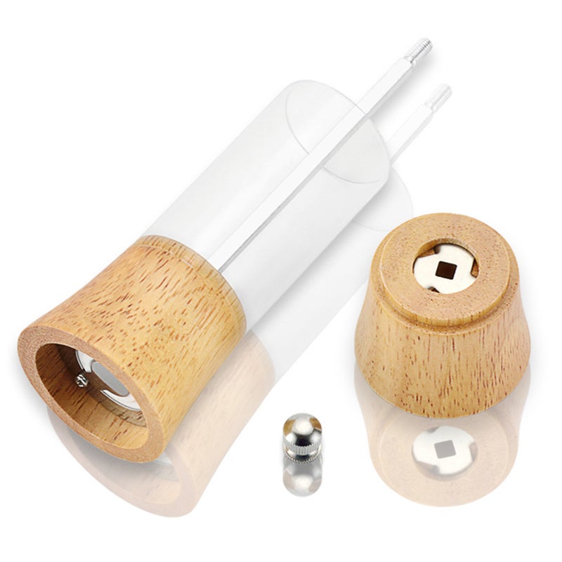 Oak Pepper Handheld Manual Precision Mechanism Clear Pepper Cruchser for Pepper Cumin Aniseed - Image 4