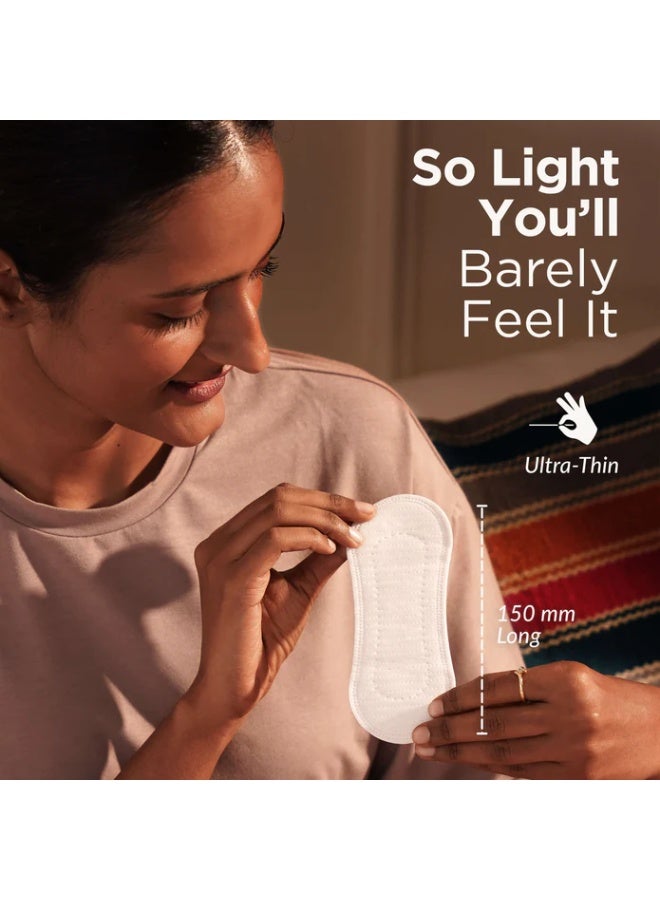 Azah Panty Liners for Women Daily use (Pack of 40) | Cottony Soft Sanitary Pads for Women | Pantyliners Pads Perfect For White Discharge & Light Spotting | Panty Liner Pads Sanitary Napkins - Image 4