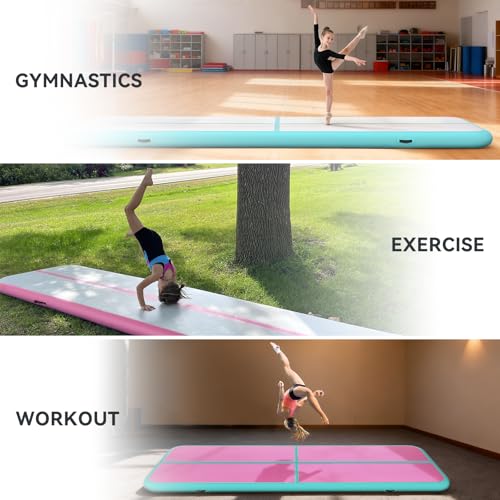 KIKILIVE Inflatable Air Gymnastics Tumbling Mat 10ft, Air Tumble Track Mat 4 inches Thickness with Electric Air Pump for Home Use Outdoor Training Cheerleading Yoga Water Beach Park - Image 5