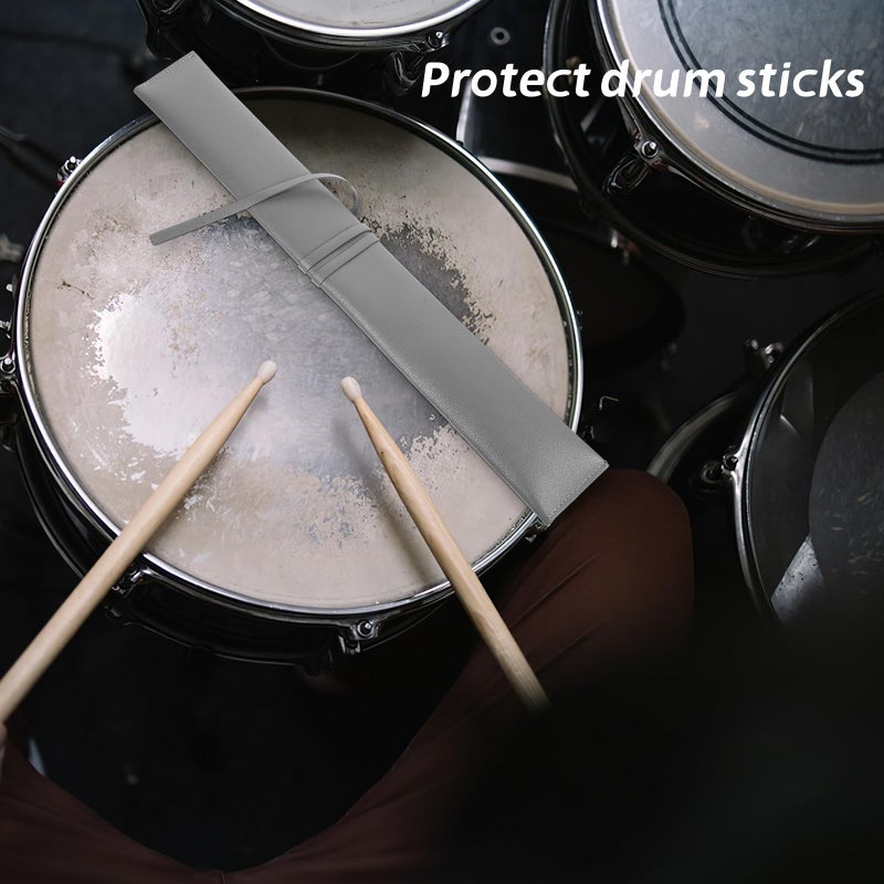 Deep Gray Portable Drumstick Bag With Multiple Pockets For Drummers - Image 5