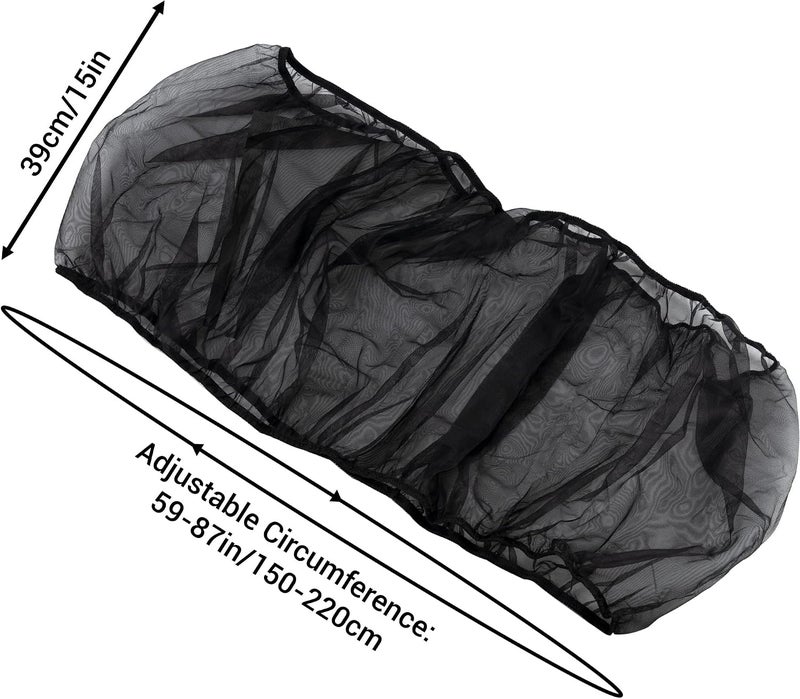 IFAMIO Bird Cage Seed Feather Catcher Adjustable Birdcage Covers Cage Skirt Large Nylon Mesh Netting Universal Bird Cage Net Cover Bird Seed Guard Skirt for Parrot Parakeet Macaw Black - Image 2