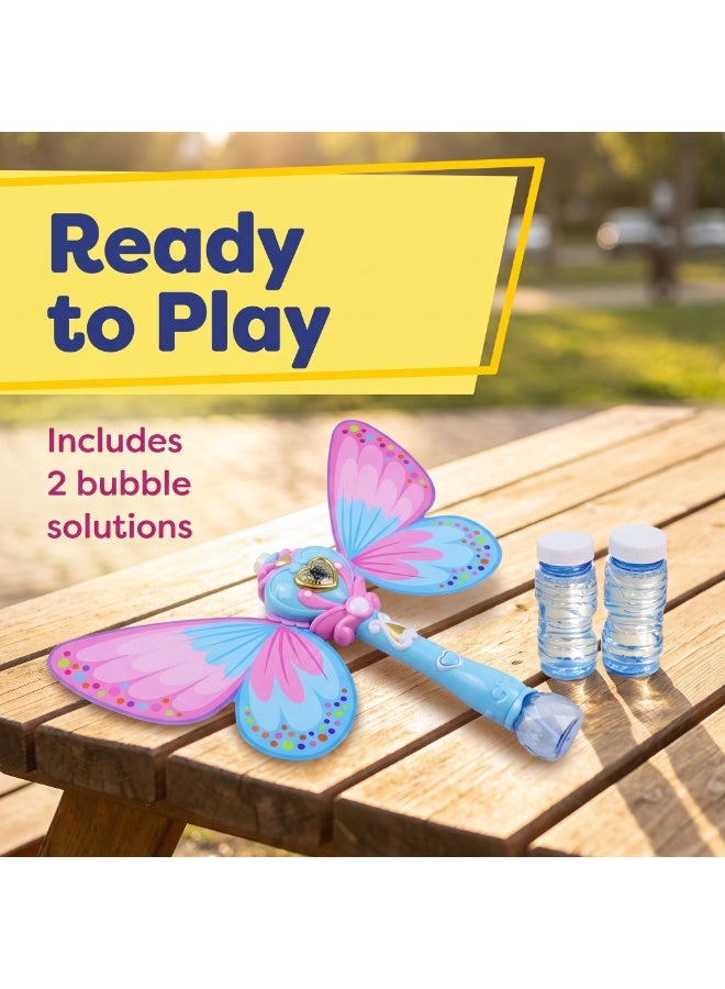EASY FUTURE Complete Bubble Machine for Kids Butterfly Bubbles Wands Bubble Wands Bubble Toys Handheld Butterfly Shaped Bubble Blower Wand Indoor Outdoor Party Pretend Fairy Princess Play Kit NO.3101 - Image 5