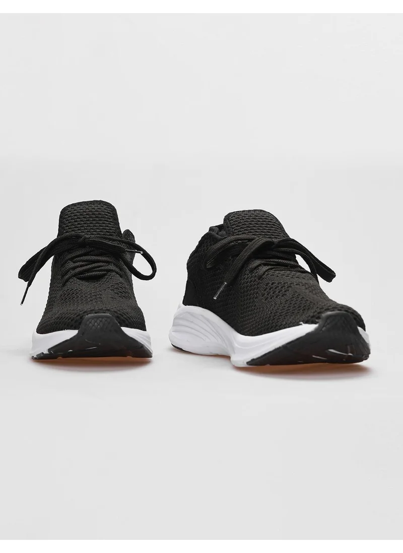 Cabani Knitwear Black Lace-Up Men's Sports Shoes