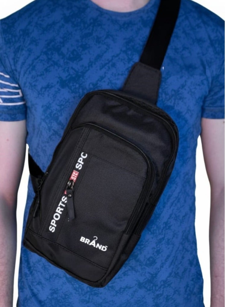 Brand Stores Brand Casual Cross Bag- USB slot - Black - Image 1