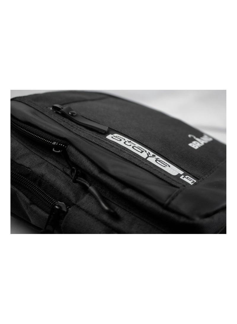 Brand Stores Brand Casual Cross Bag- USB - Black - Image 3
