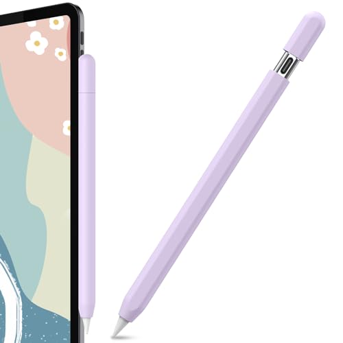 AhaStyle Silicone Case for Apple Pencil (USB-C) 2023 Ultra Thin Proteative Cover Skin Apple Pencil Sleeve Anti-Slip Grip Compatible with Apple Pencil USB C (Lavender) - Image 1
