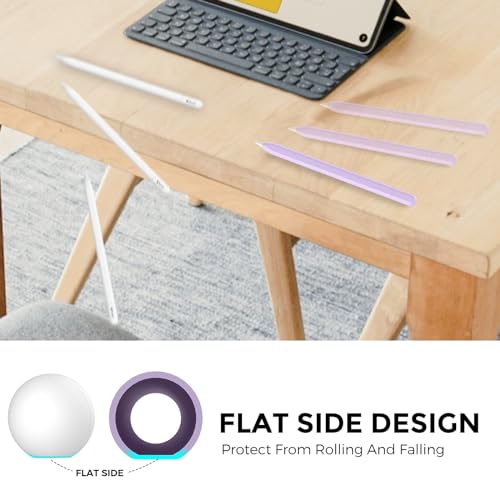 AhaStyle Silicone Case for Apple Pencil (USB-C) 2023 Ultra Thin Proteative Cover Skin Apple Pencil Sleeve Anti-Slip Grip Compatible with Apple Pencil USB C (Lavender) - Image 5