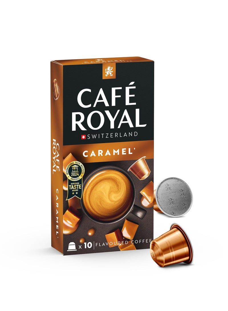 Cafe Royal كافيه رويال كراميل 10 كبسولات - Image 1