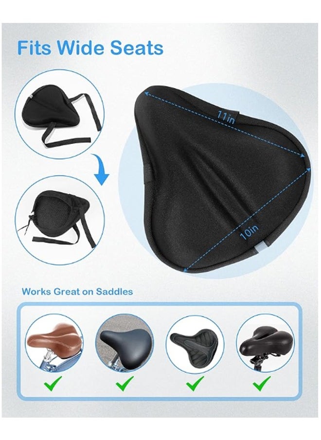 EHOME Bike Seat Cover, Bicycle Seat Covers, Bike Seat Cushion for Women Men Comfort Compatible, Suitable for Outdoor and Indoor (11x10 inch)  - Image 2