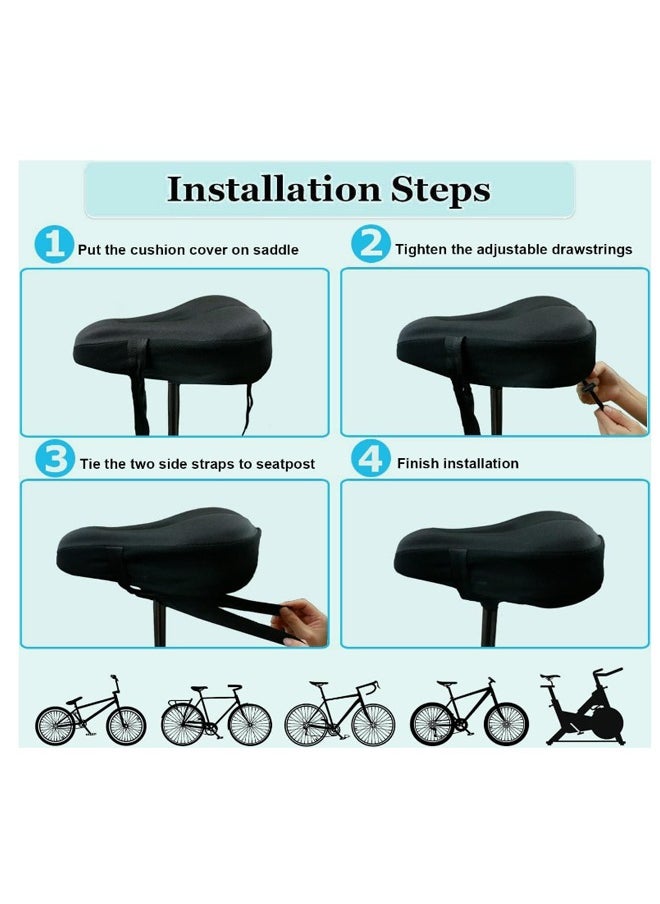 EHOME Bike Seat Cover, Bicycle Seat Covers, Bike Seat Cushion for Women Men Comfort Compatible, Suitable for Outdoor and Indoor (11x10 inch)  - Image 5