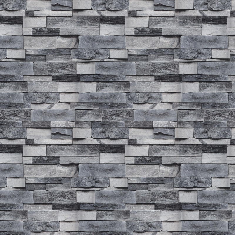 Timeet Grey Brick Wallpaper Peel and Stick Stone Wall Paper 17.7â€X 118â€Self Adhesive Removable Vintage Brick Contact Paper Faux Textured Wallpaper Home Decoration - Image 1