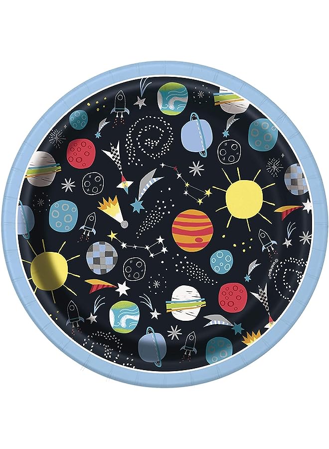 Raxoom Outer Space Plate 8 Pieces, 7 Inch Size - Image 1