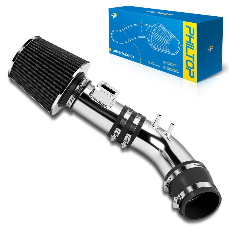 فلتر هواء بارد PHILTOP 3 أنبوب أسود متوافق مع هوندا أكورد 2004-2007 2.4L أسود