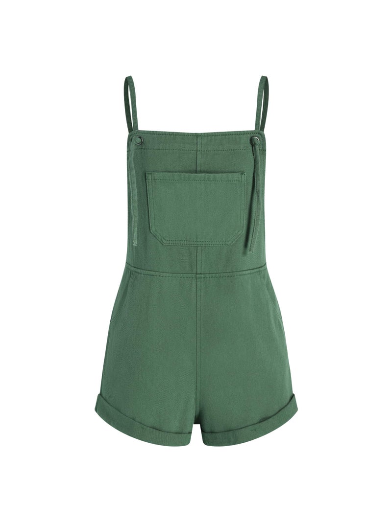 CIDER Overall Shorts For Women Jean Denim Rompers Adjustable Strap Loose Fit Overalls Summer Casual Outfits with Pockets - Image 1
