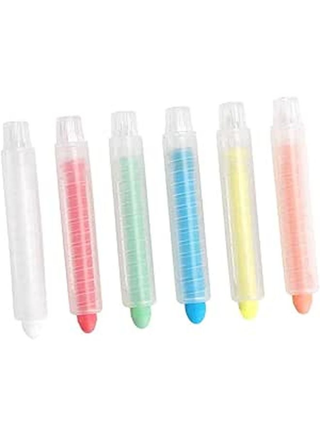 Dustless Chalk 6 Pack For Kids Classroom Home Use Assorted Colors Blister Pack - Image 1