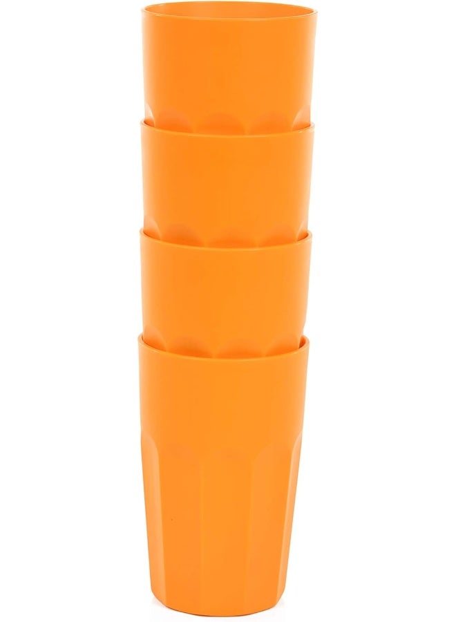Stylish Unbreakable Cups, Tumblers 4pc (330ml) - Orange - Image 2