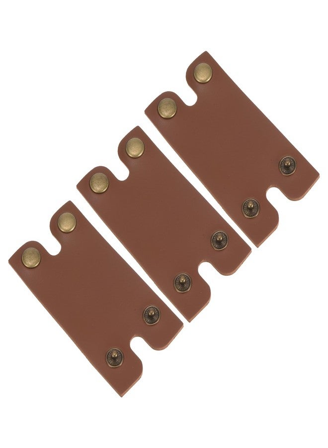 M METERXITY 3 Pack Razor Cover Protective Sheath - Double Edge Leather Safety Razor Protective Sheath Travel Cover, Apply to Shaver Razor (3.3 x 1.8 Inch, Brown) - Image 1