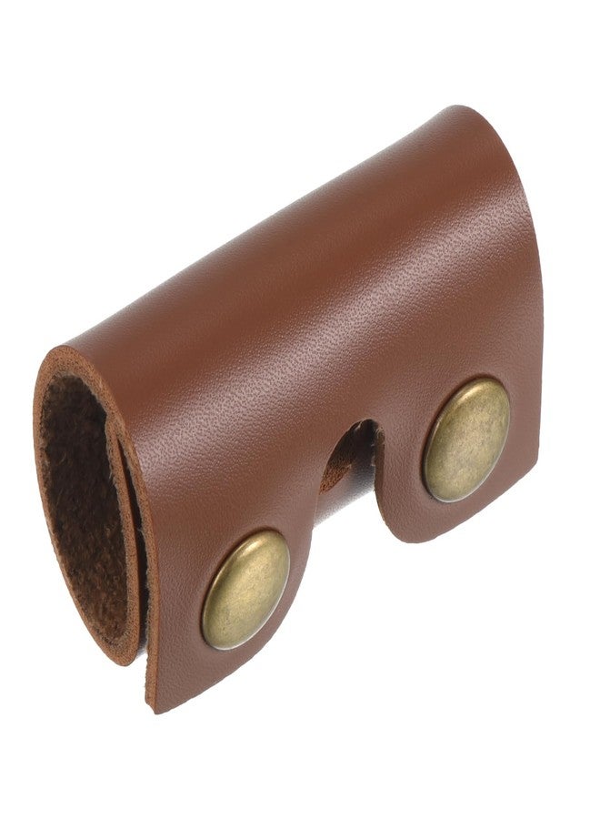 M METERXITY 3 Pack Razor Cover Protective Sheath - Double Edge Leather Safety Razor Protective Sheath Travel Cover, Apply to Shaver Razor (3.3 x 1.8 Inch, Brown) - Image 4