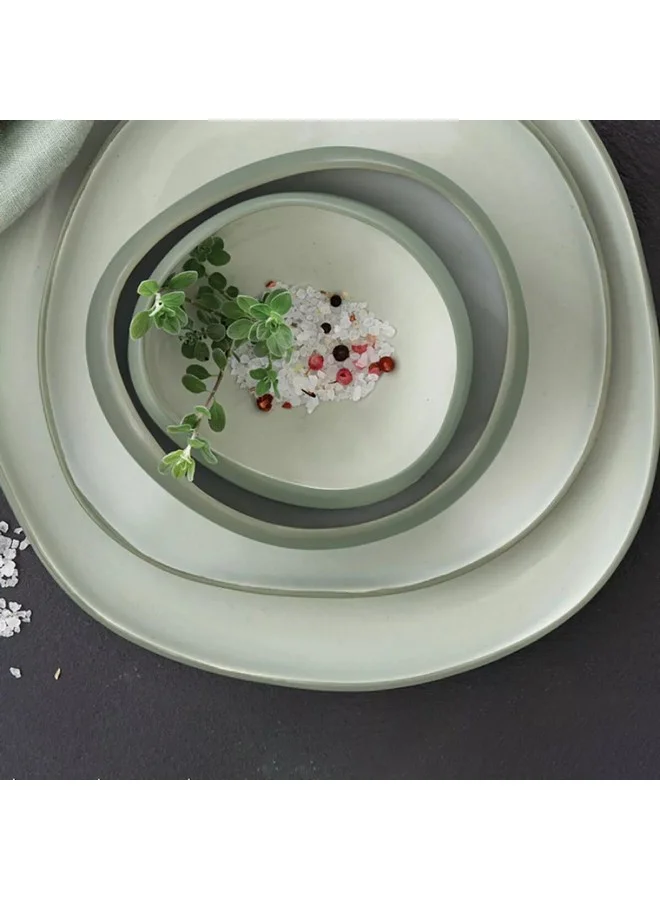 Easy Life Organic Series Glaze Ceramic Salad Bowl Green 12cm R2653#ORGR